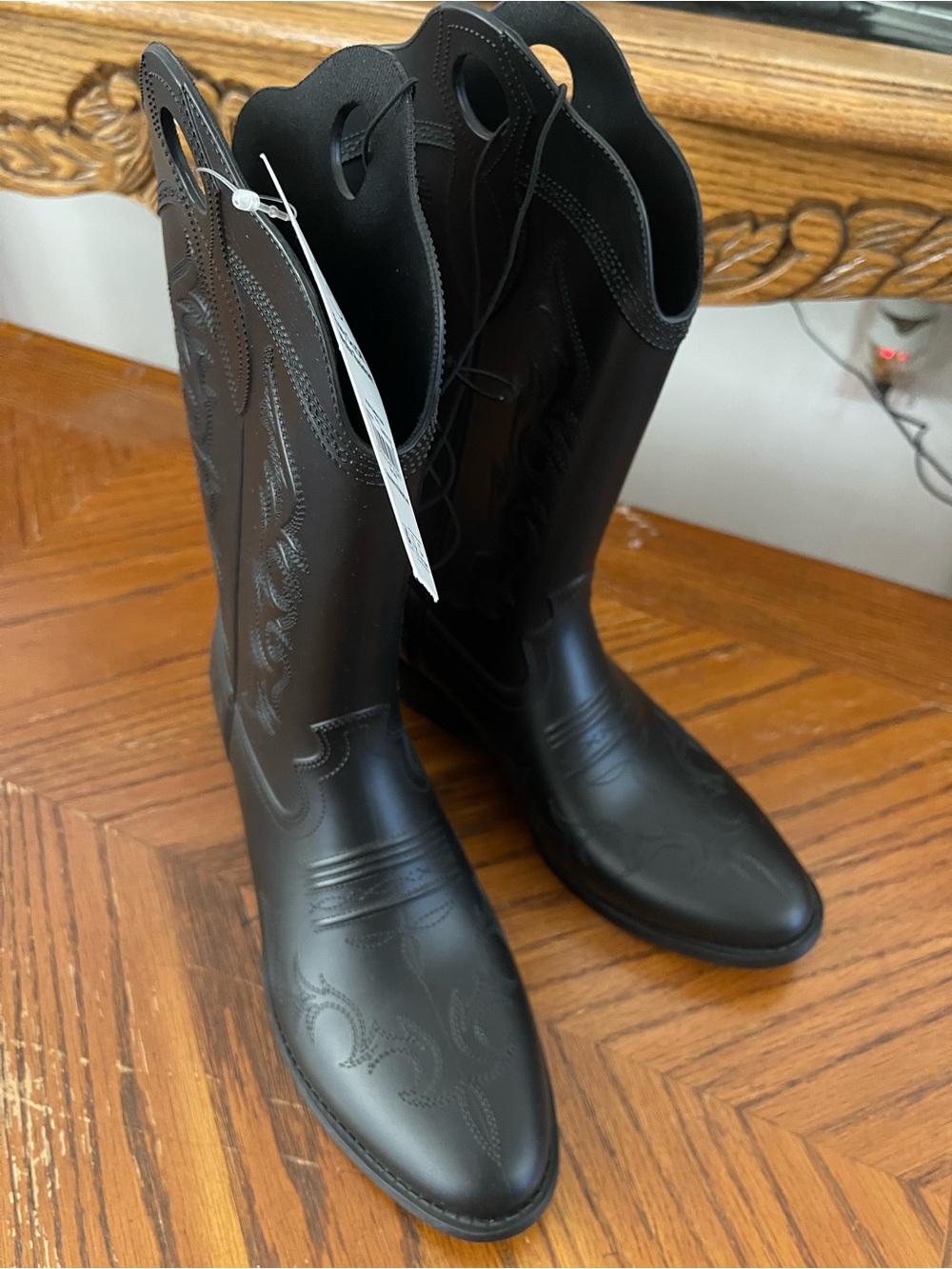 No Boundaries Black Western Pull-On Cowboy Boots